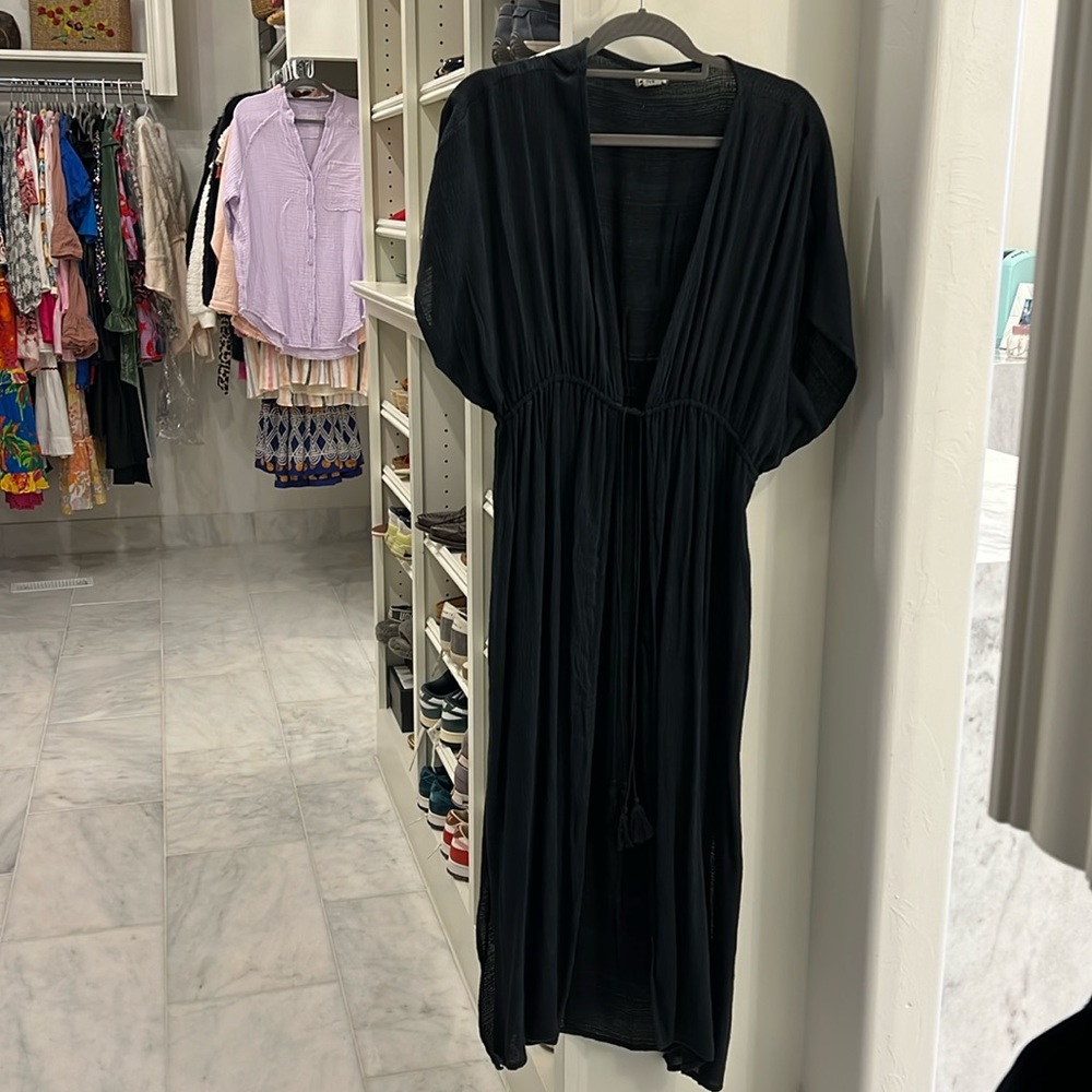 Billabong long swim coverup with tassel ties